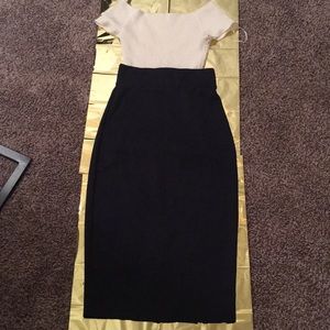 Navy Pencil Skirt